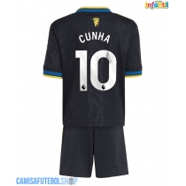 Camisa de time de futebol Manchester United Matheus Cunha #10 Replicas 3º Equipamento Infantil 2025-26 Manga Curta (+ Calças curtas)